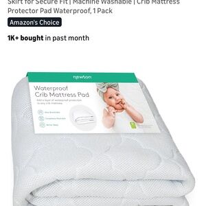Newton Waterproof Crib Mattress Pad - white